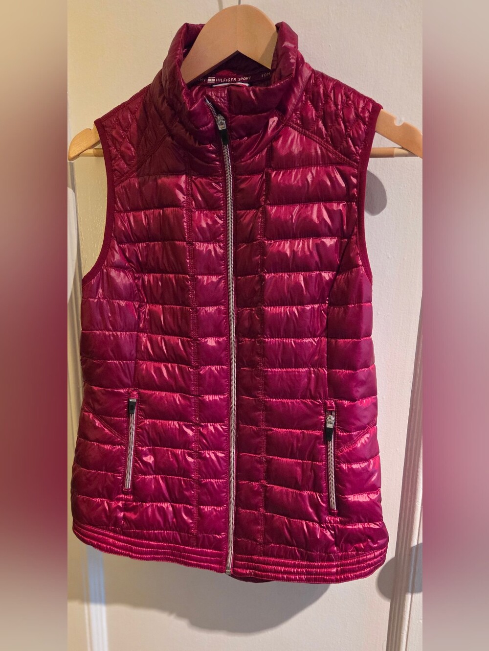Tommy Hilfiger Women's Quilted Puffer Vest - Berry